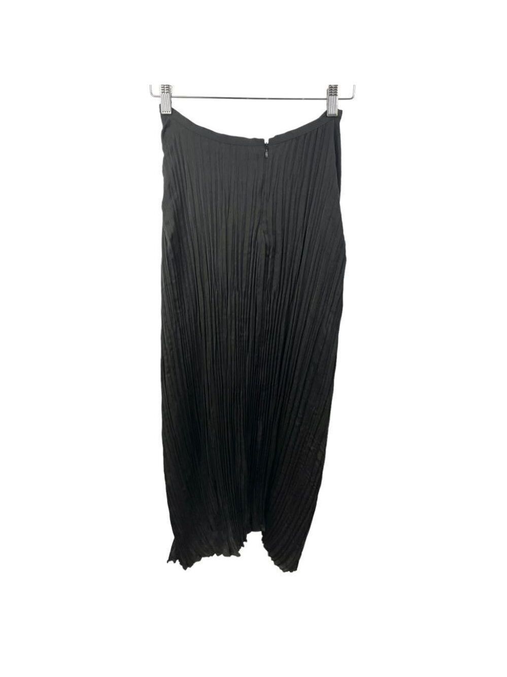 ** NEW Vince Black Pleated Tie Front Maxi Skirt Size XS - Picture 3 of 6